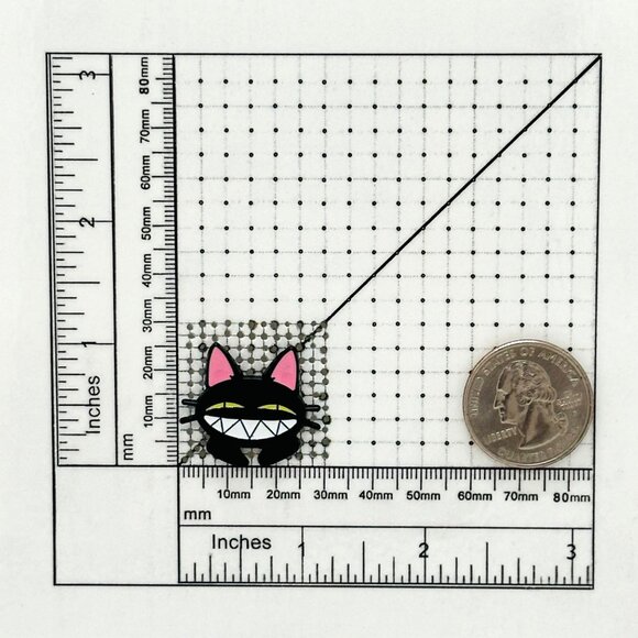 🤩The Legend of LUOXIAOHEI Luo Xiaohei Hei Black Cat Metal Brooch Cat Enamel Pin - Picture 6 of 6